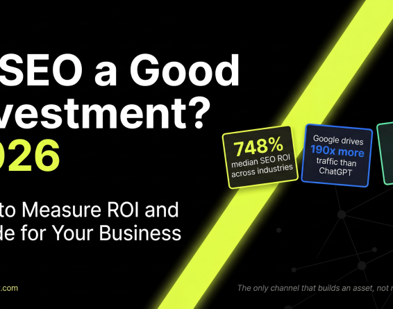 Is SEO a good investment in 2026, 748% median ROI, Google drives 190x more traffic than ChatGPT, peak returns in years 2 and 3