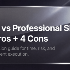 DIY vs professional SEO: 4 pros + 4 cons hero banner with frosted glass panel and 2POINT logo