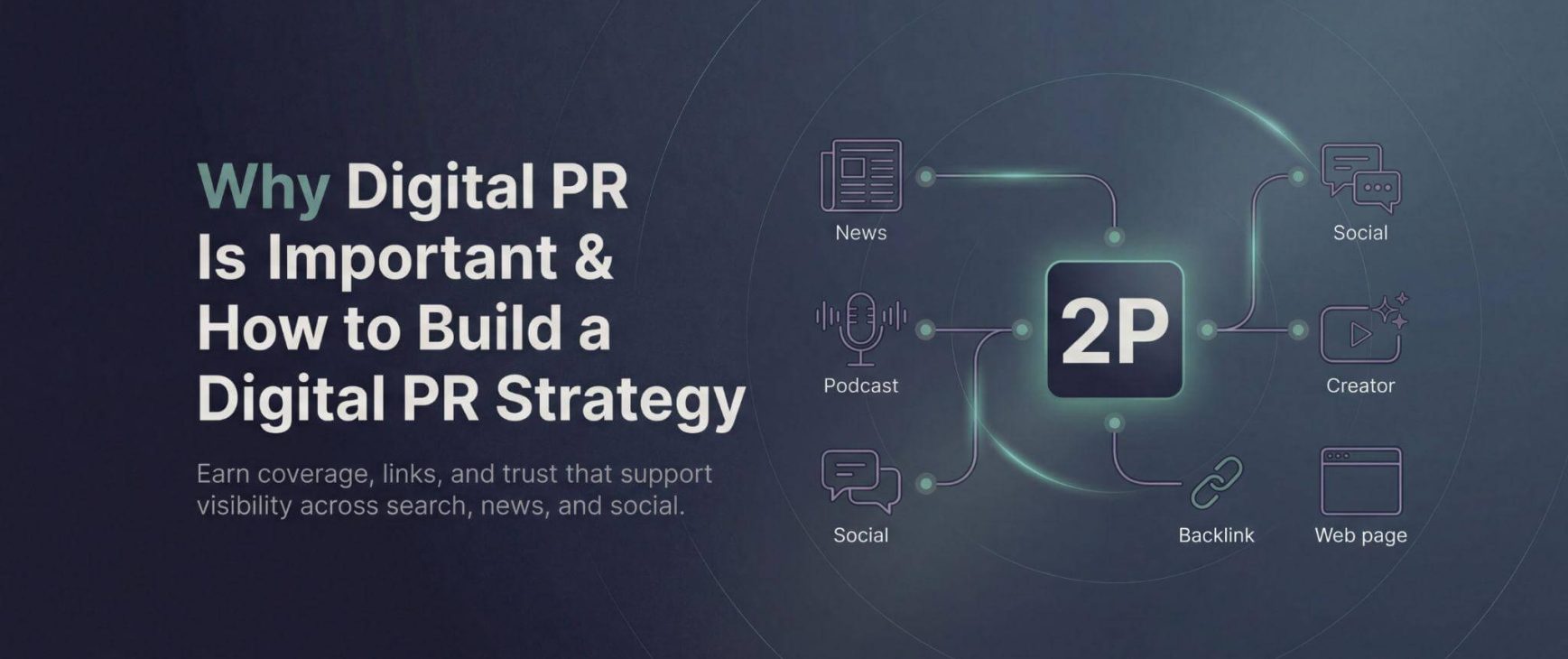 2P digital PR strategy network graphic