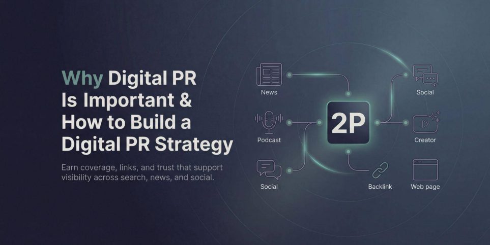 2P digital PR strategy network graphic