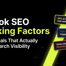 TikTok SEO ranking factors showing retention drives search visibility over views