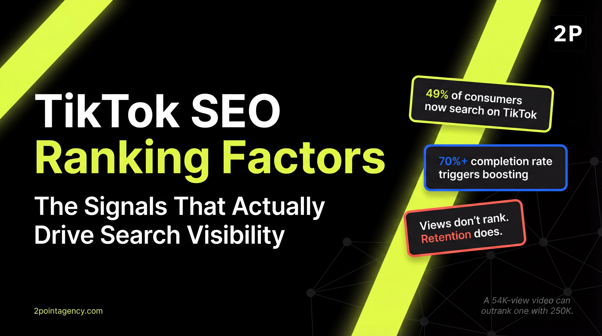 TikTok SEO ranking factors showing retention drives search visibility over views