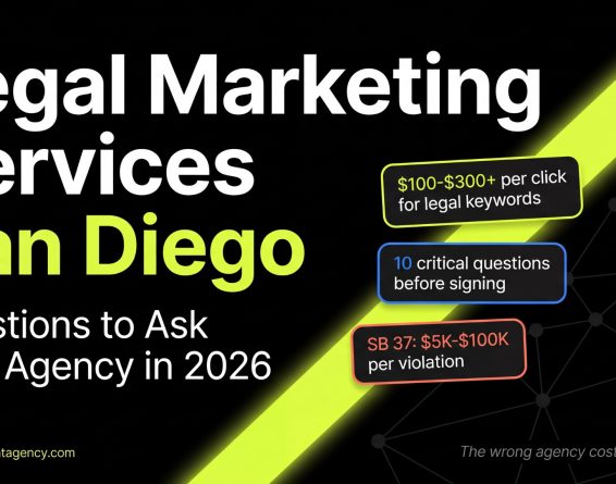 Hero graphic for San Diego legal marketing services in 2026