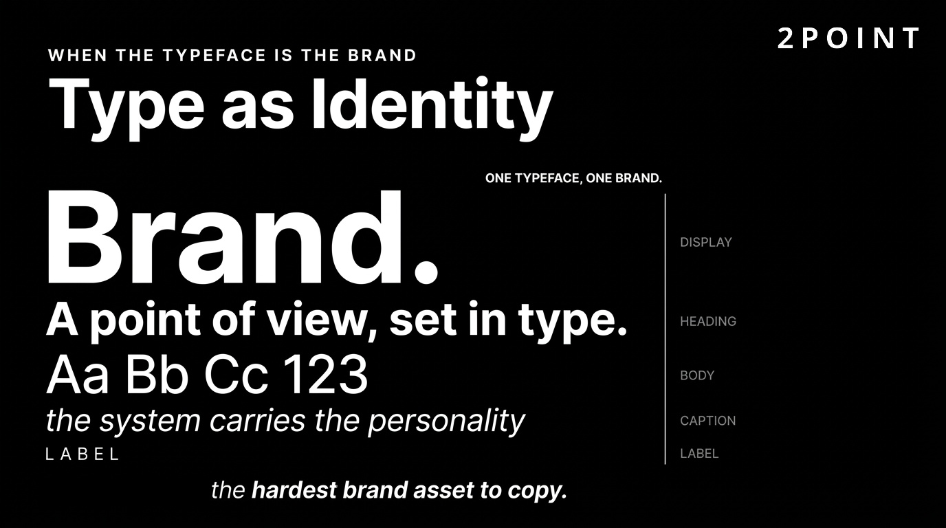 Type as identity: typography promoted from supporting role to primary brand signal in 2026.