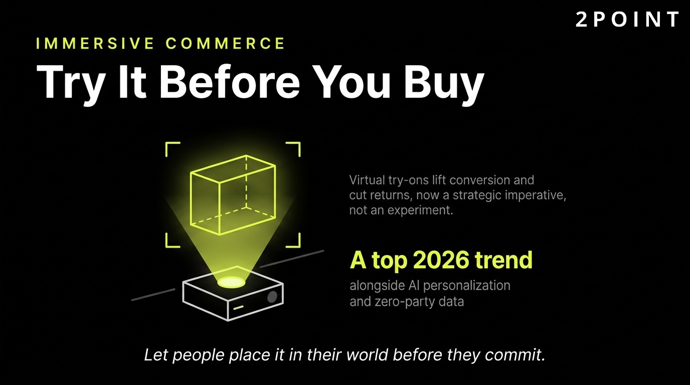 B2C immersive commerce: AR and VR experiences that let shoppers try products before they buy in 2026.