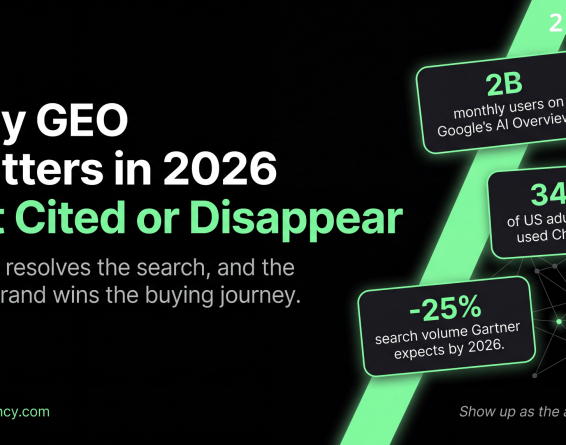 Why GEO matters in 2026: get cited or disappear.