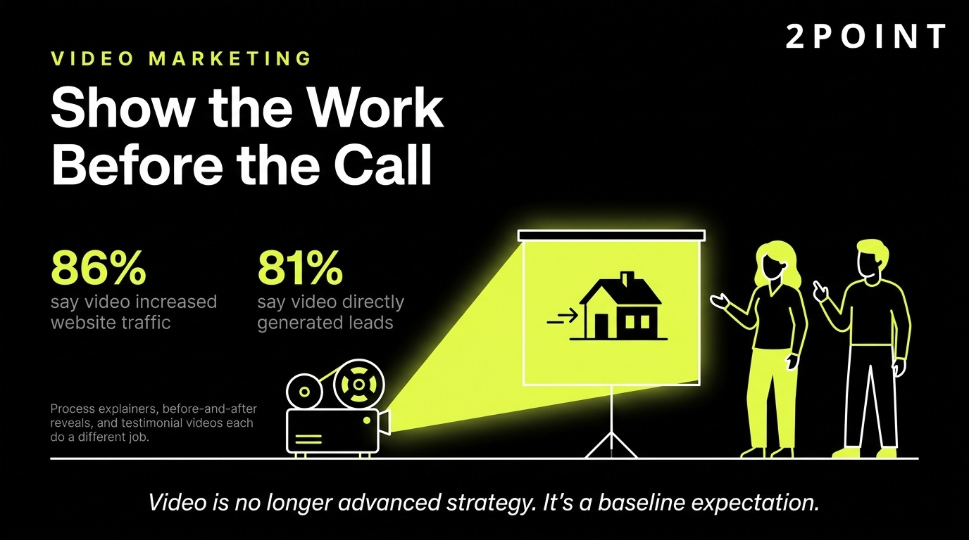 Video marketing for home services: show the work before the homeowner ever picks up the phone.