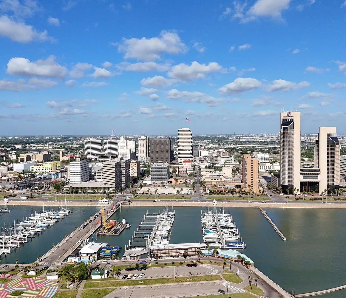 Corpus Christi skyline and bayfront