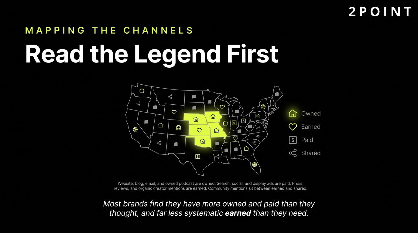 Mapping digital channels to the media framework: read the legend before reading the map.
