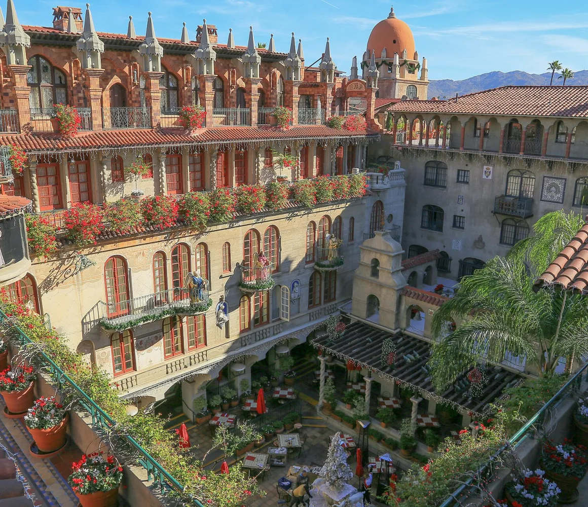 Main interior courtyard of the Mission Inn, Riverside
